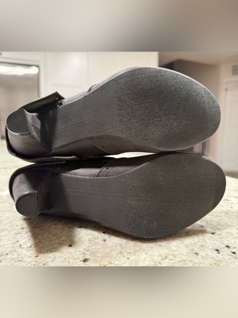 Not Rated “B Dad” Heeled Boots In Charcoal (NWOT) - Picture 12 of 13